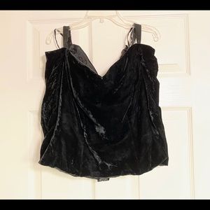 Vintage Bill Levkoff Off-Shoulder Velvet Top w/boning